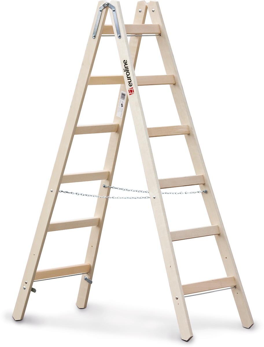 Hymer Holz Stufenstehleiter 4 Stufen Leiter Stehleiter klappbare Malerleiter 