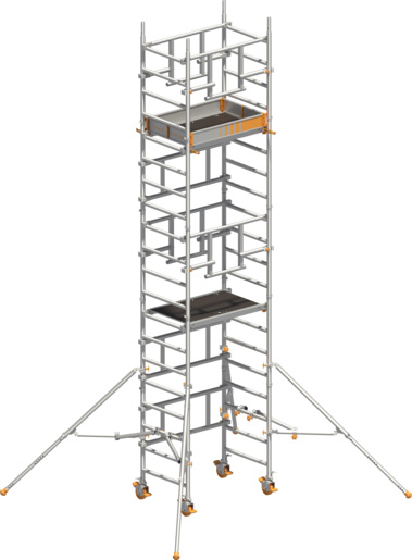 Rollgerüst Layher Solo Tower P2 SAFETY Plus 1621104 - Arbeitshöhe 6,15 m