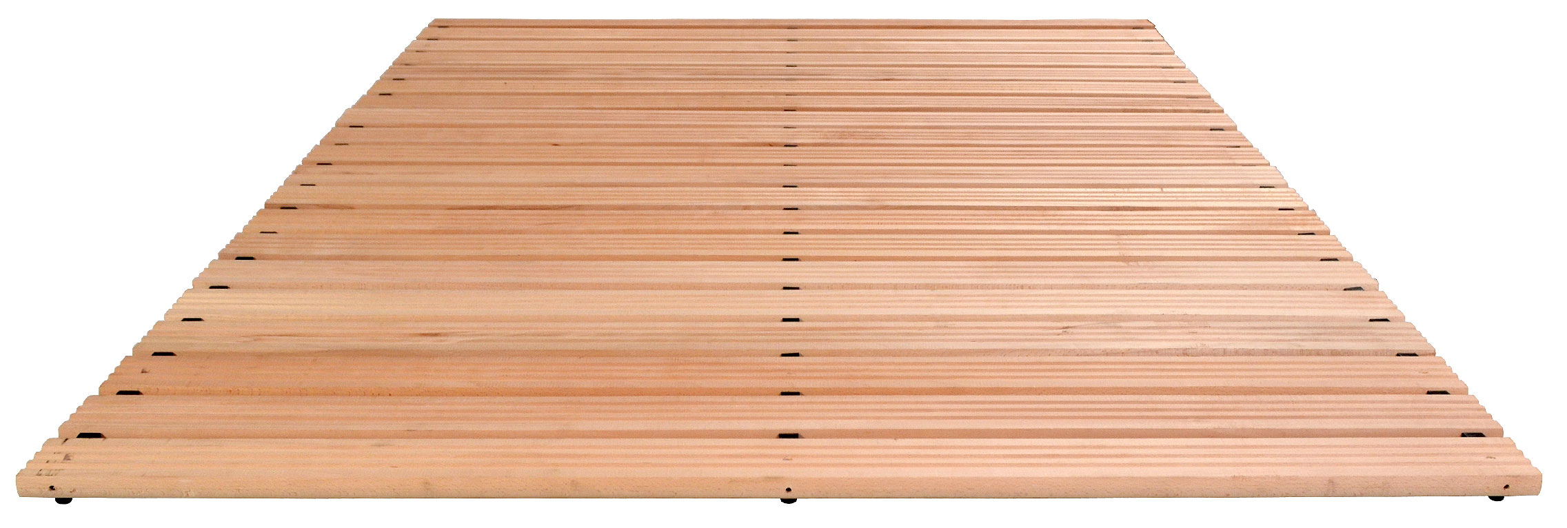 Miltex Arbeitsplatzmatte Yoga Holzrost Typ B natur - 1500 mm Breite je lfm Holzmatte Buche ohne Auffahrkeile | durchbrochene geriefte Oberfläche - Bodenmatte naturbelassen je lfm bis max. 5,00 m Länge (MT-14030M) Bild-01