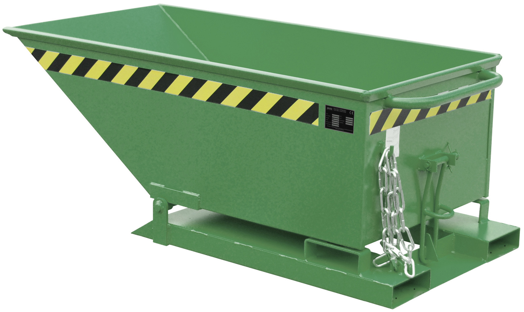 Bauer Muldenkipper KN-250 - RAL 6011 Kippmulde 250 Liter für Stapler - Schuttmulde resedagrün pulverbeschichtet (BA-4541-06-0000-4) Bild-01