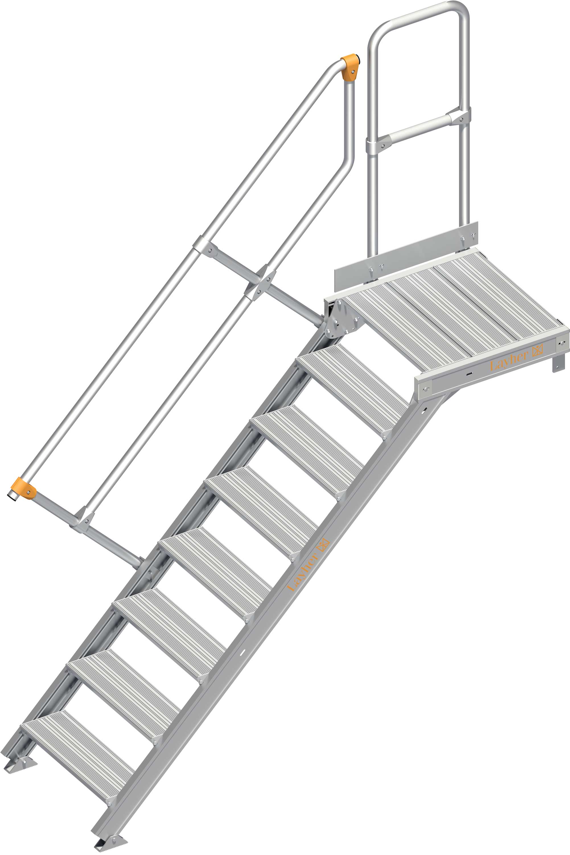 Layher Plattformtreppe 45° 8 Stufen - 600 mm breit