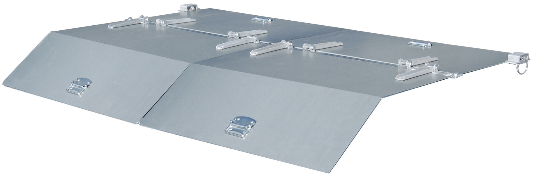 Bauer Deckel verzinkt Kippbehälter BK 150 4-teiliger Deckel für Muldenkipper - Stahl verzinkt (BA-4410-12-0800) Bild-01