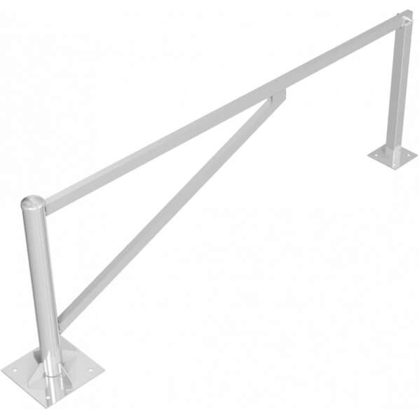 Schake Drehschranke mit 2 Auflagestützen - Schrankenbaum 60 x 40 mm ODV verzinkt - 2500 mm