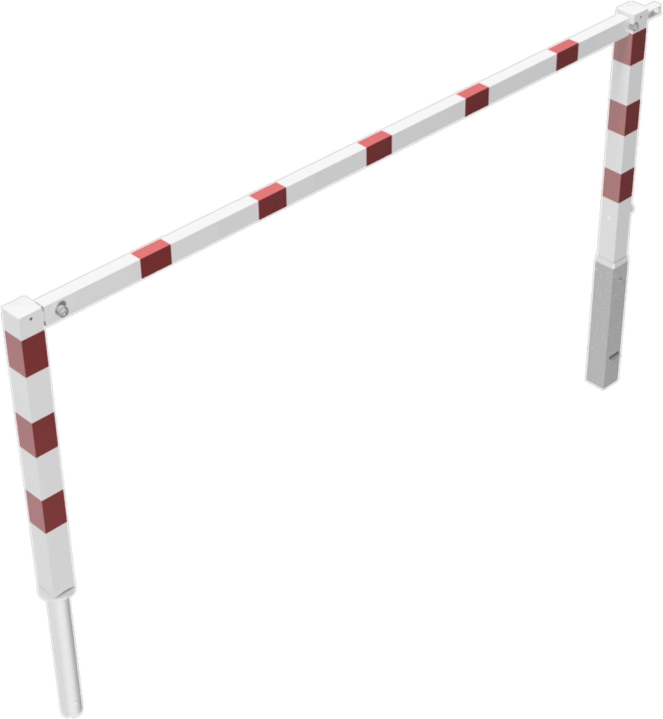 Schake Wegesperre Stahl schraubbar SD 70 x 70 mm weiß | rot - 2500 x 1200 mm