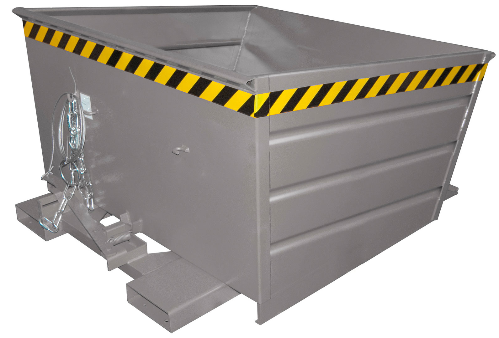 Bauer Kippbehälter VD-800 - RAL 7005 Kippmulde 800 Liter für Stapler - Schuttmulde mausgrau pulverbeschichtet (BA-4535-12-0000-5) Bild-01