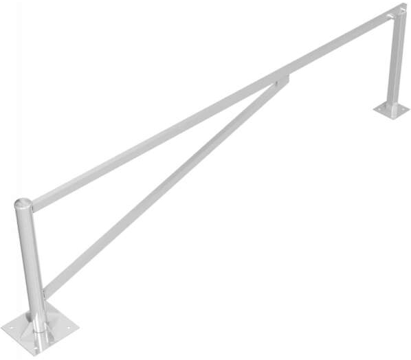 Schake Drehschranke mit 2 Auflagestützen - Schrankenbaum 60 x 40 mm ODD verzinkt - 3500 mm