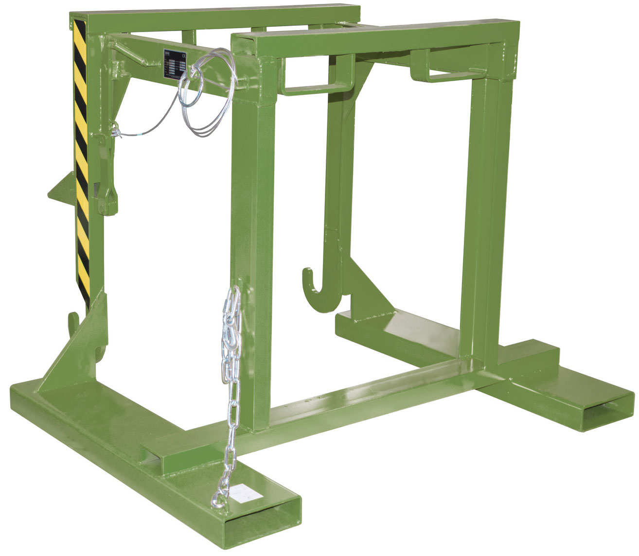 Bauer Stapelkippbehälter Traverse BST-U-70 - RAL 6011 Kippvorrichtung mechanisch für Kippmulde 700 Liter - Schuttmulde resedagrün pulverbeschichtet (BA-4421-27-0000-4) Bild-01