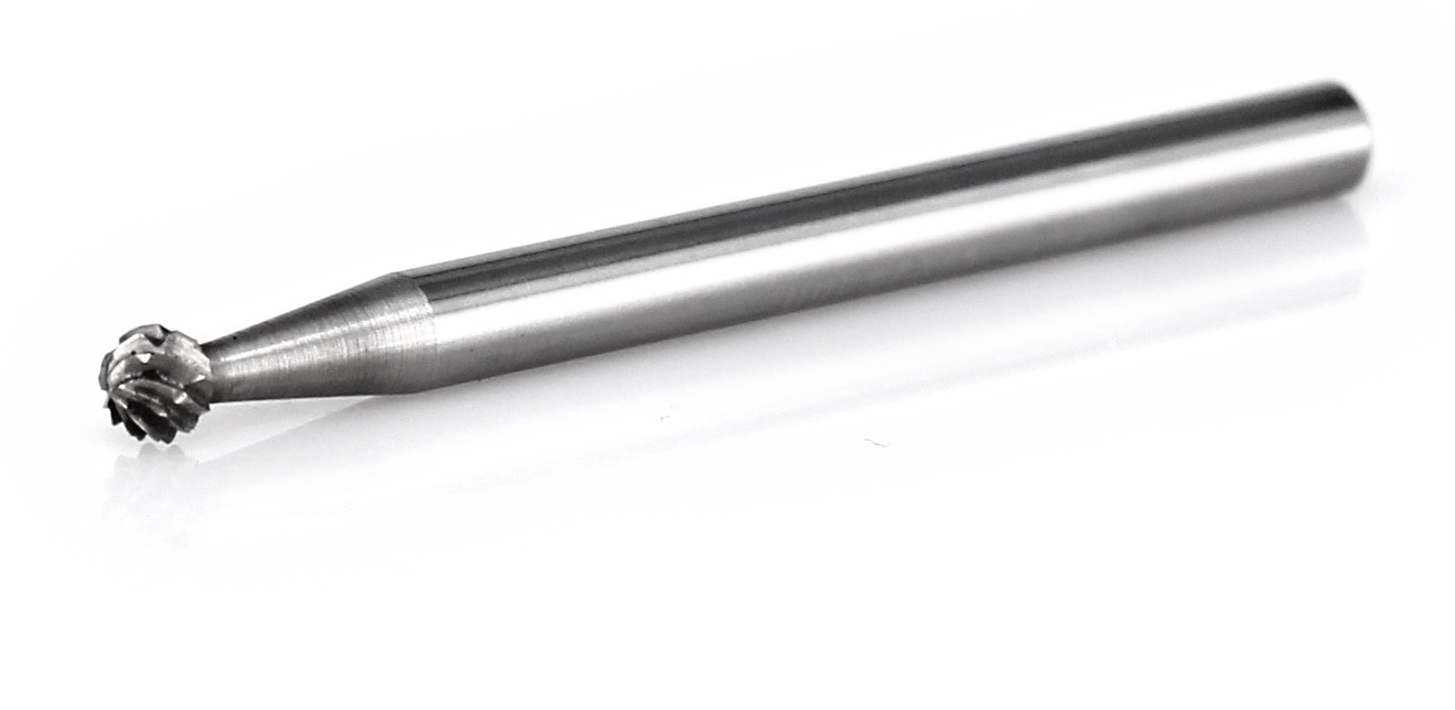 procut Hartmetallfrässtift Kugelform KUD D30303-6 Schaft-∅ 3 mm - Kopf-∅ 3 mm - Kreuzverzahnung (PC-D30303-6) Bild-01