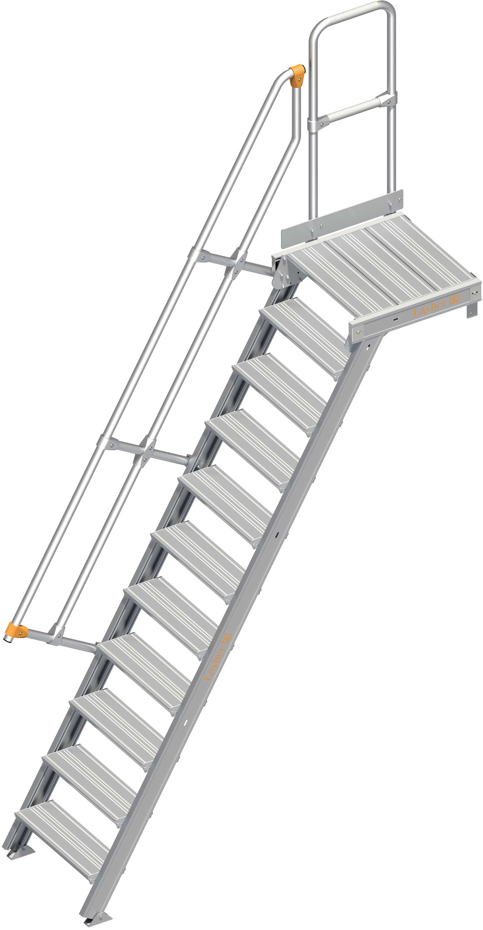 Layher Plattformtreppe 60° 11 Stufen - 600 mm breit