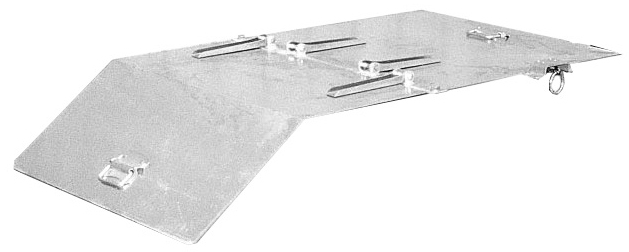 Bauer Deckel verzinkt Kippbehälter GU|SGU 50 2-teiliger Deckel für verschiedenen Kipper - Stahl verzinkt (BA-4409-02-0800) Bild-01