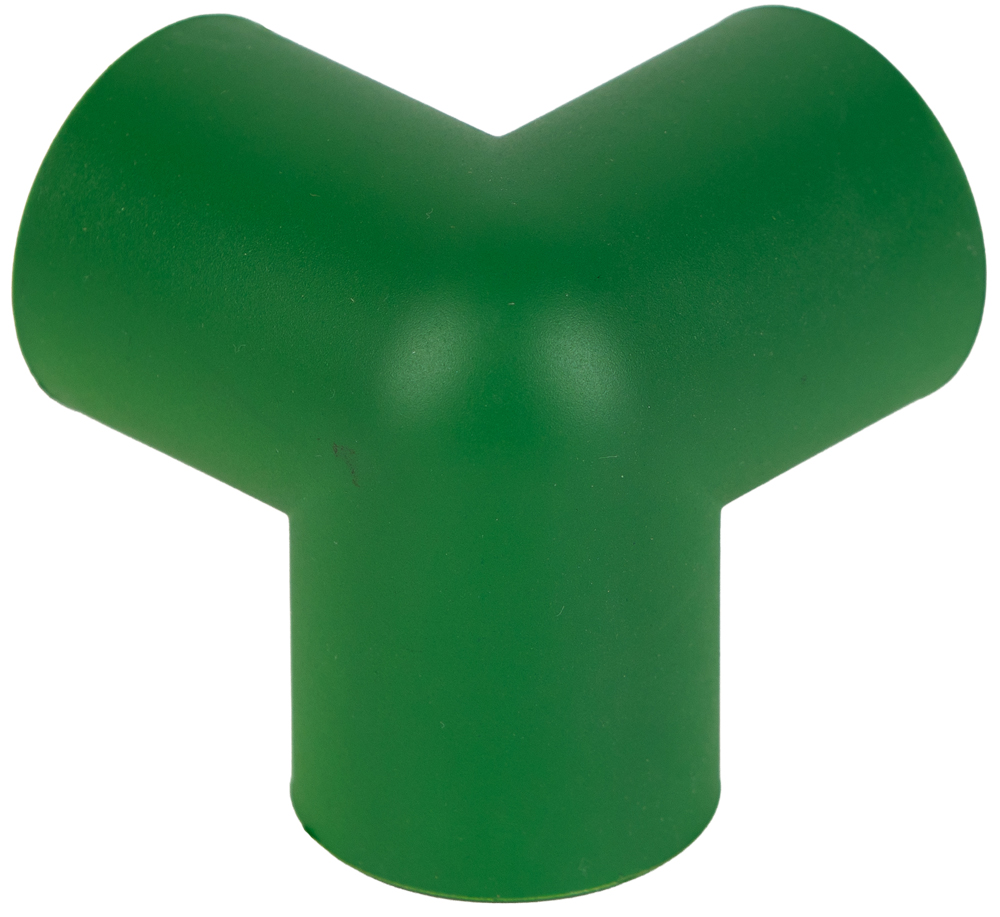 Knuffi Schutzprofil Schutzecken Typ A3D grün PU Schutzecken 90° T-Verbindung für Warnprofile aus Polyurethan - Eckschutz mit selbstklebenden Kanten (SM-PEA-10905) Bild-01