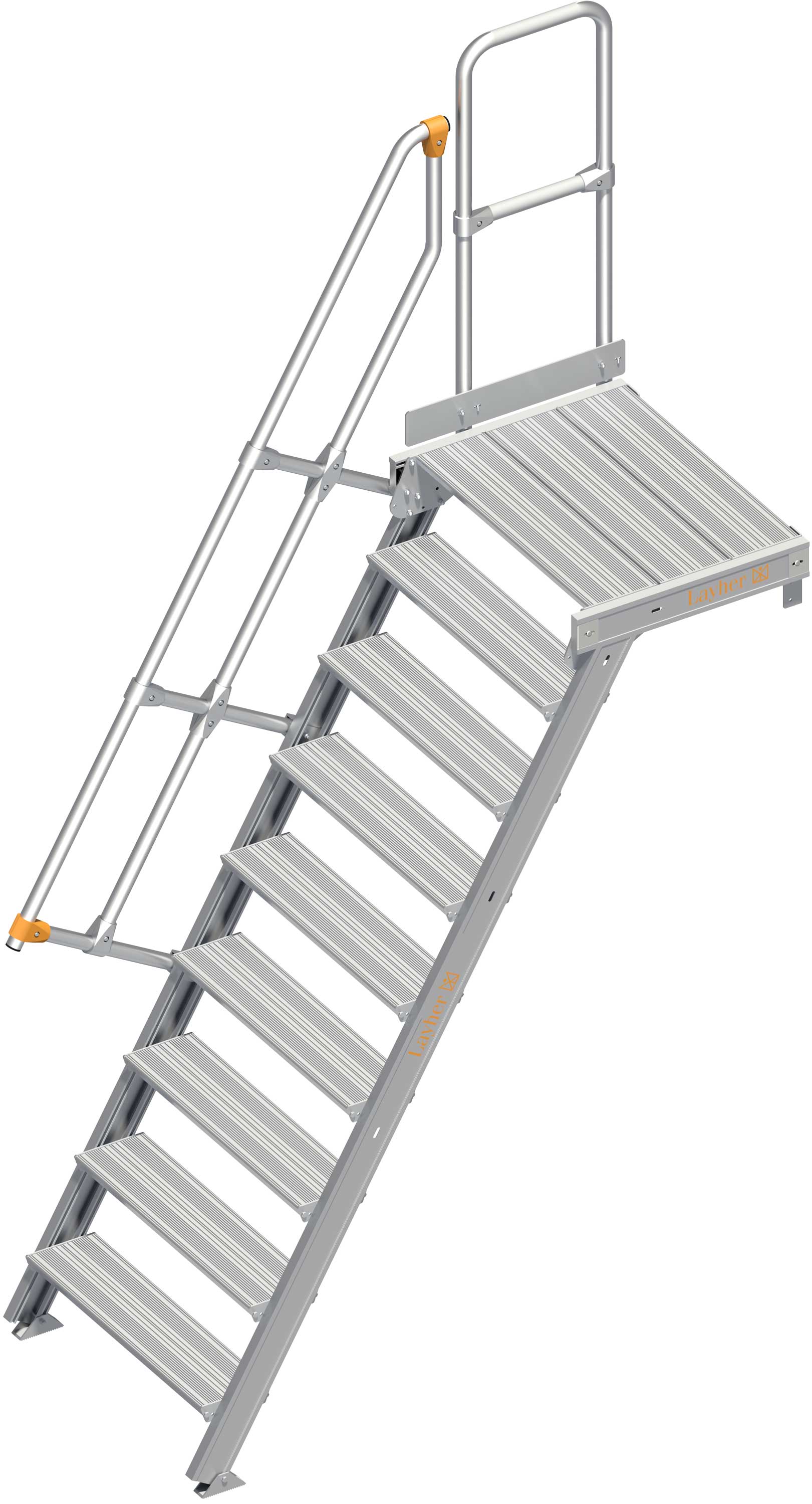 Layher Plattformtreppe 60° 9 Stufen - 800 mm breit