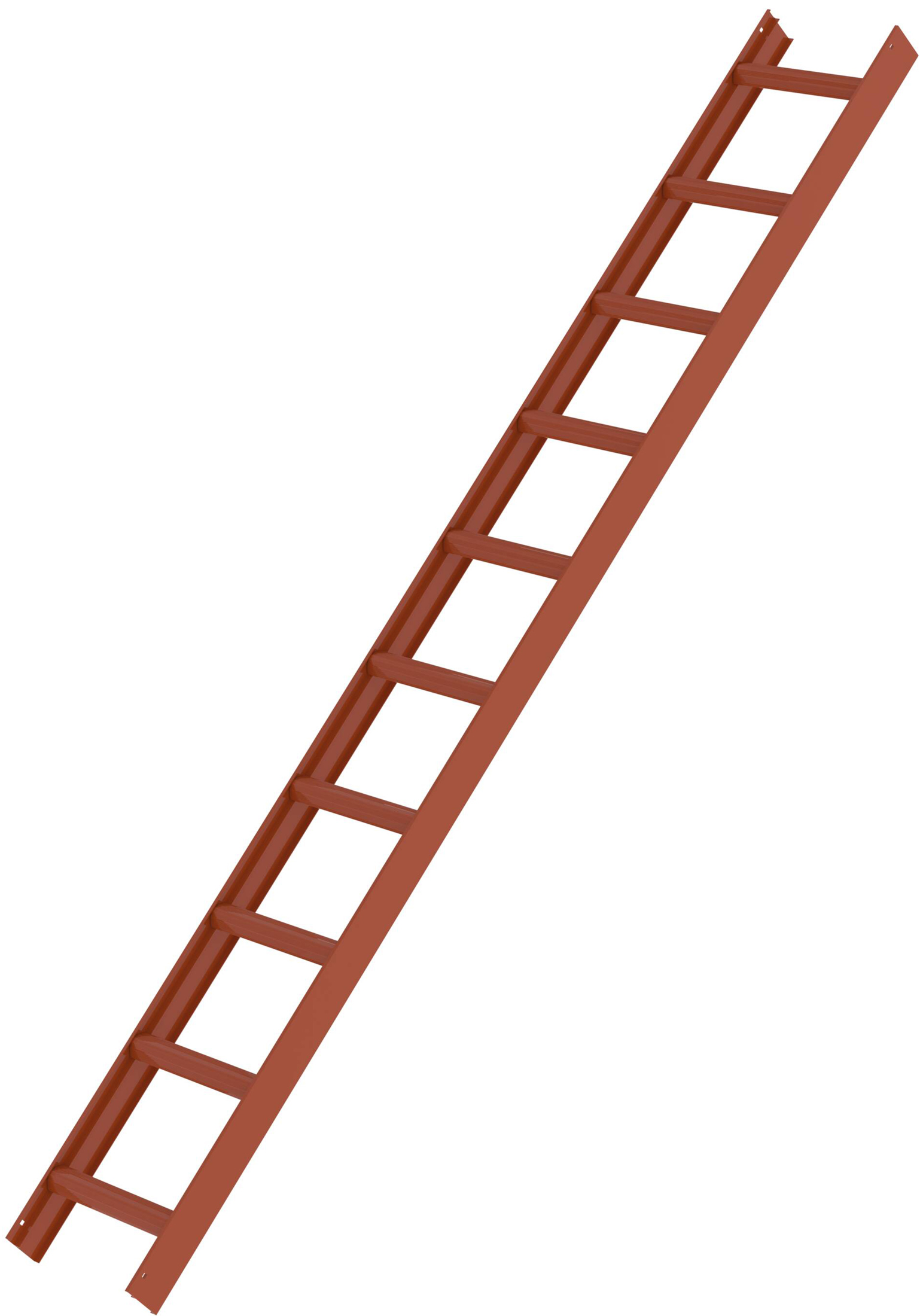 Günzburger Dachleiter Alu 10 Sprossen rotbraun