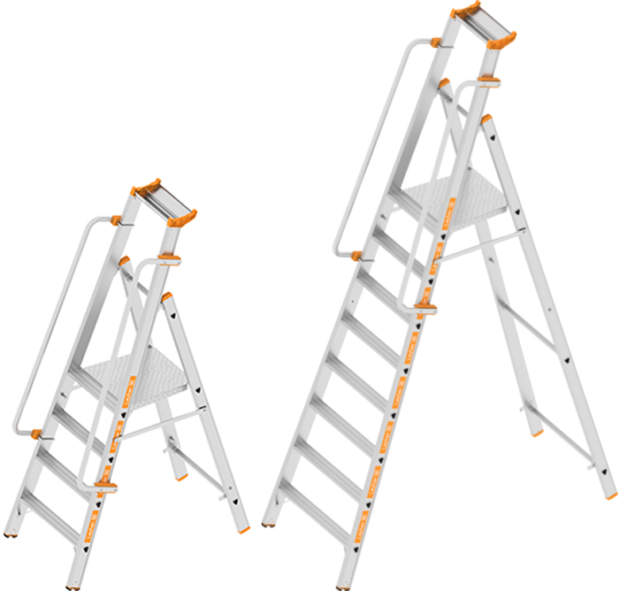 Layher Alu-Plattformleiter TOPIC einseitig begehbar (LS-C-1074.504) Bild-01