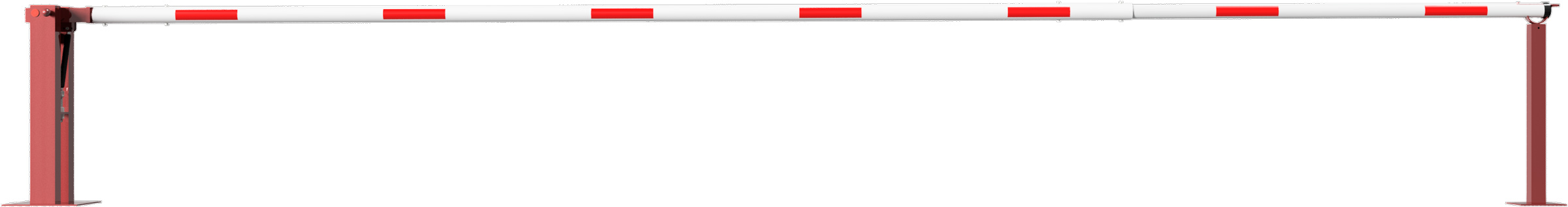 Schake Schranke mit Gasdruckfeder und Auflagestütze - Schrankenbaum Ø 80 mm ODV - 7000 mm
