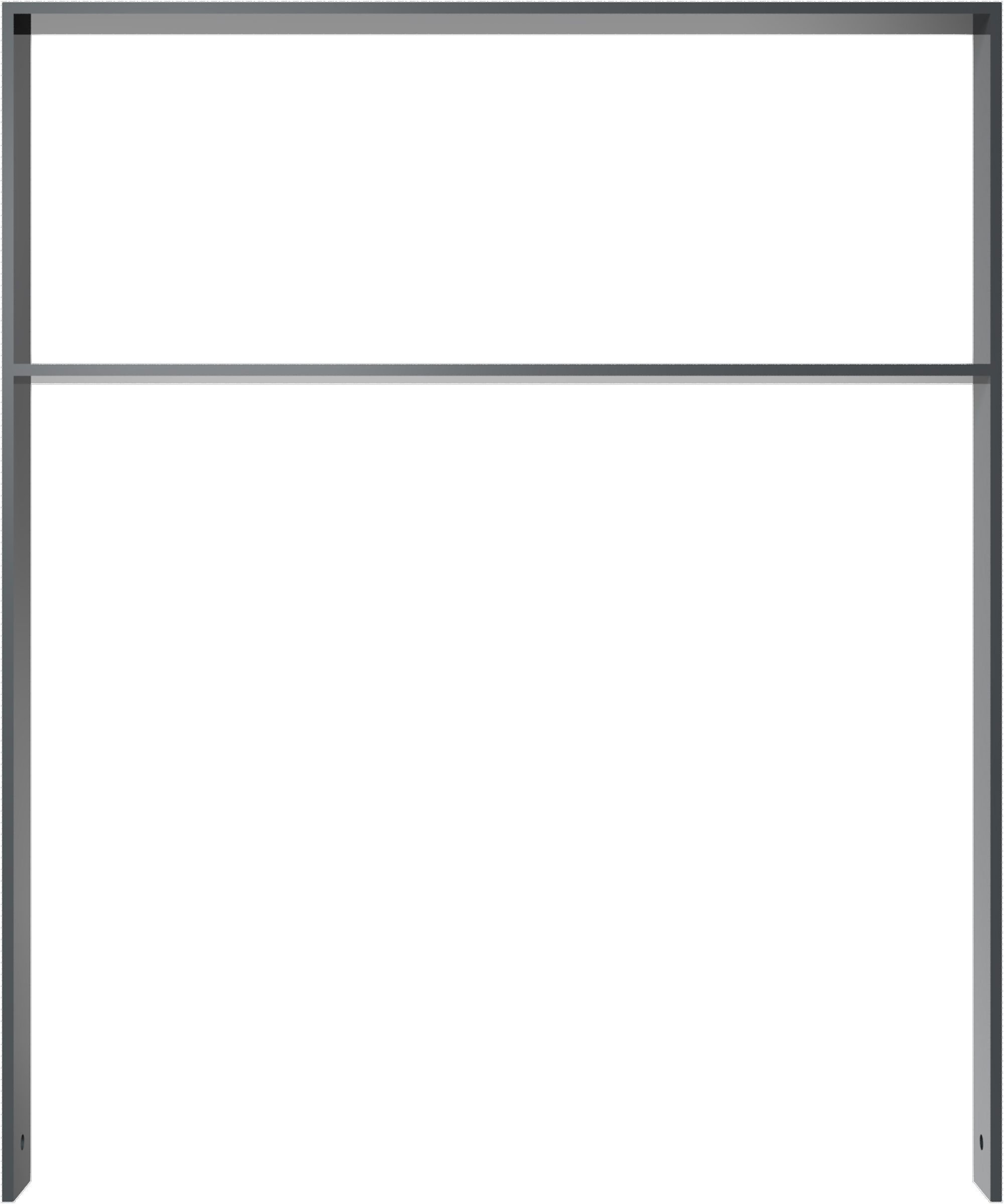 Schake Anlehnbügel Flachstahl mit Querholm OE 80 x 12 mm dunkelgrau - 1000 x 1200 mm