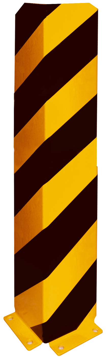 Schake Anfahrschutzwinkel Stahlblech 5 mm gelb | schwarz - 800 mm