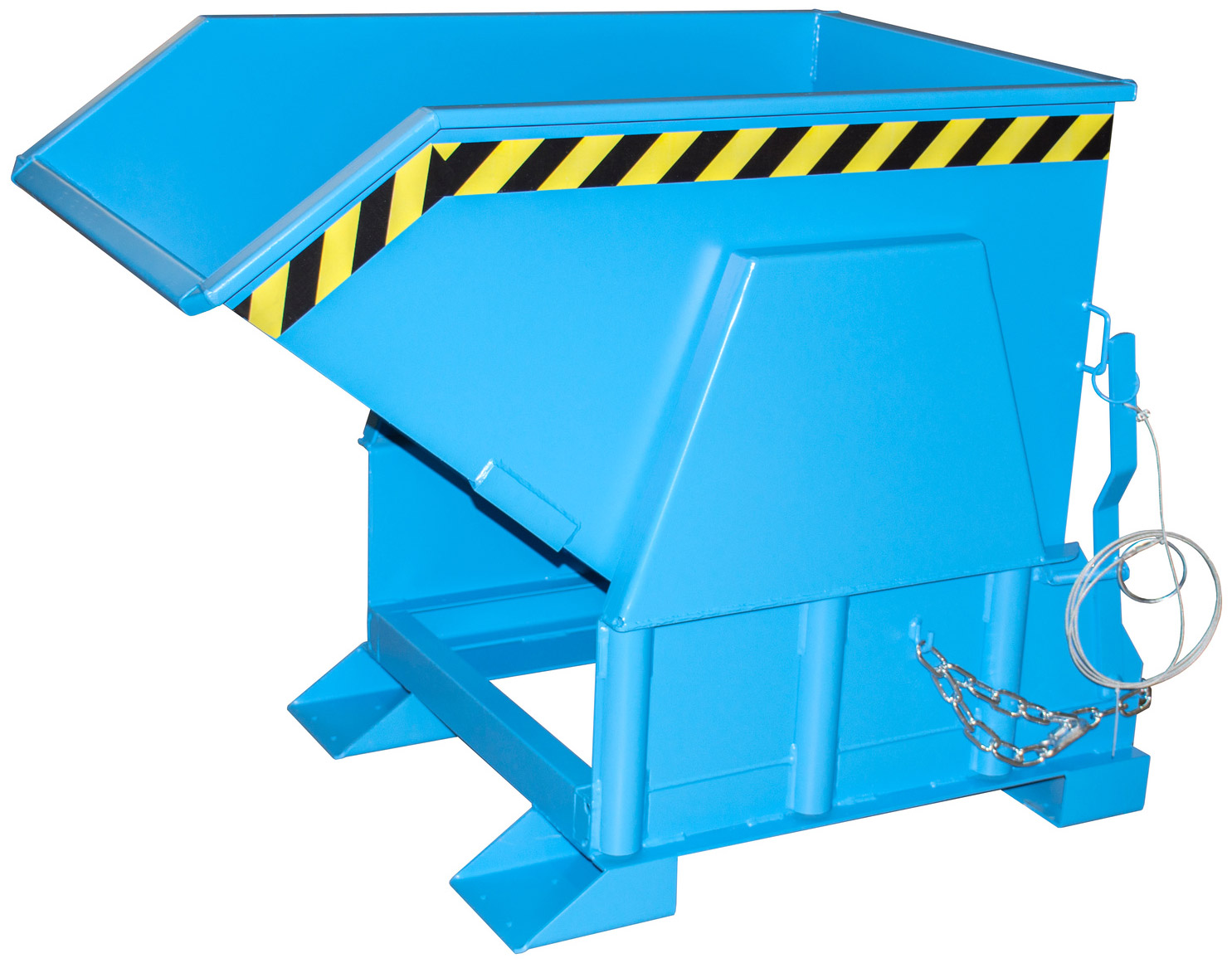 Bauer Muldenkipper BK-50 - RAL 5012 Kippmulde 500 Liter für Stapler - Schuttmulde lichtblau pulverbeschichtet (BA-4410-02-0000-3) Bild-01
