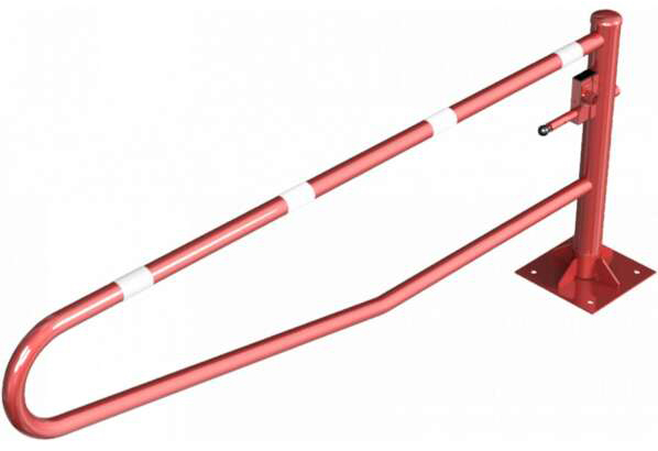 Schake Drehschranke - Schrankenbaum Ø 60 mm ODD rot | weiß - 2500 mm