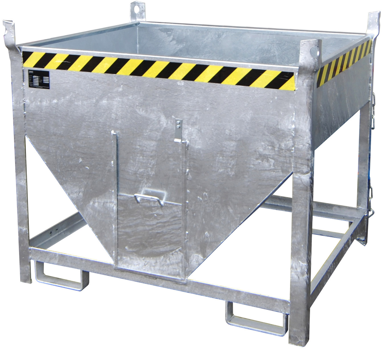 Bauer Silobehälter SGS-50 - verzinkt Silowanne 500 Liter für Stapler mit Schieberverschluss - Silotrichter Stahl verzinkt (BA-4437-16-0000-7) Bild-01