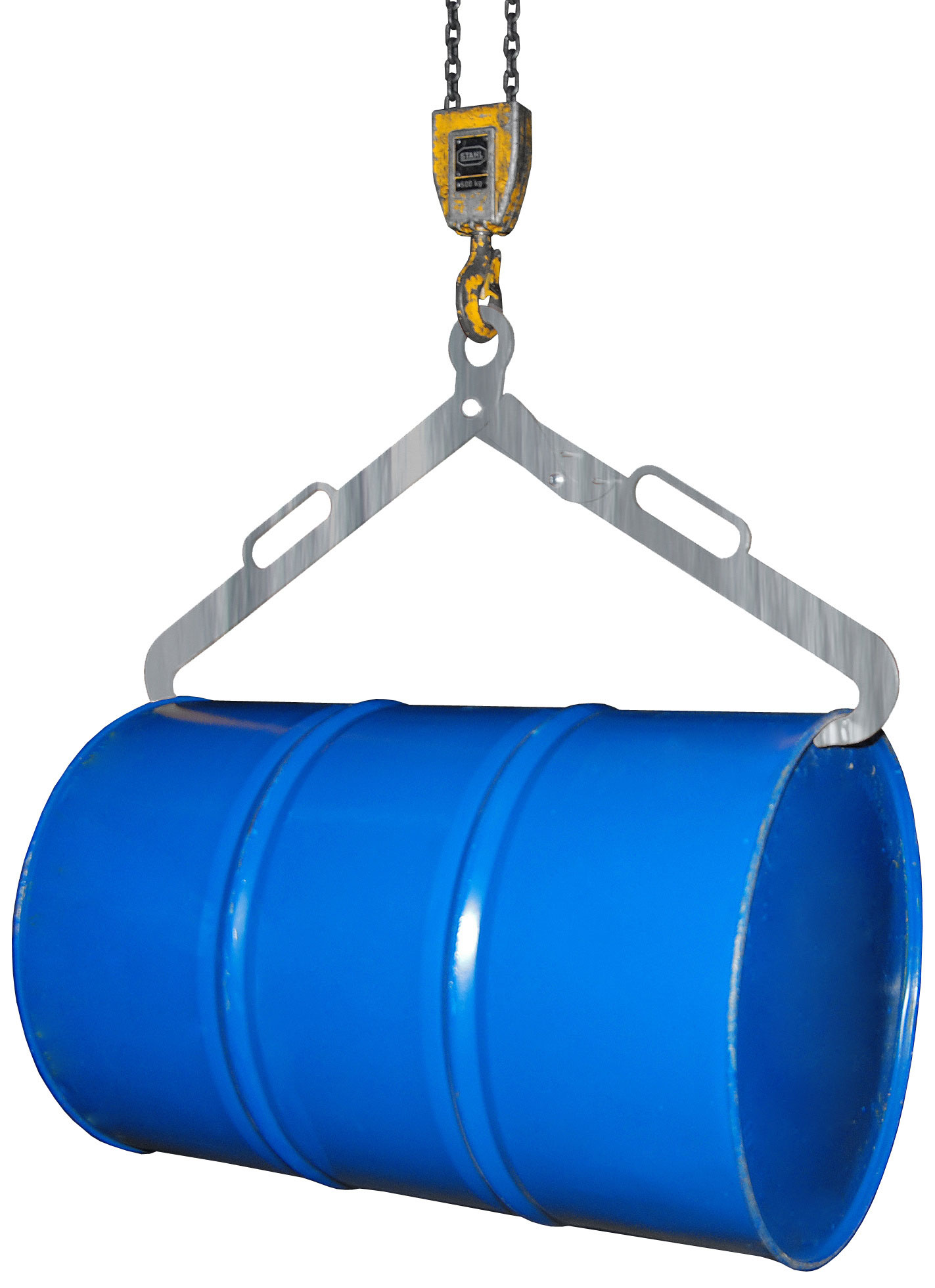 Bauer Scherengreifer LG-200 - verzinkt Fassgreifer für Krane - 1 Fass 200 Liter - Kranzange Stahl verzinkt (BA-4443-01-0000-7) Bild-01