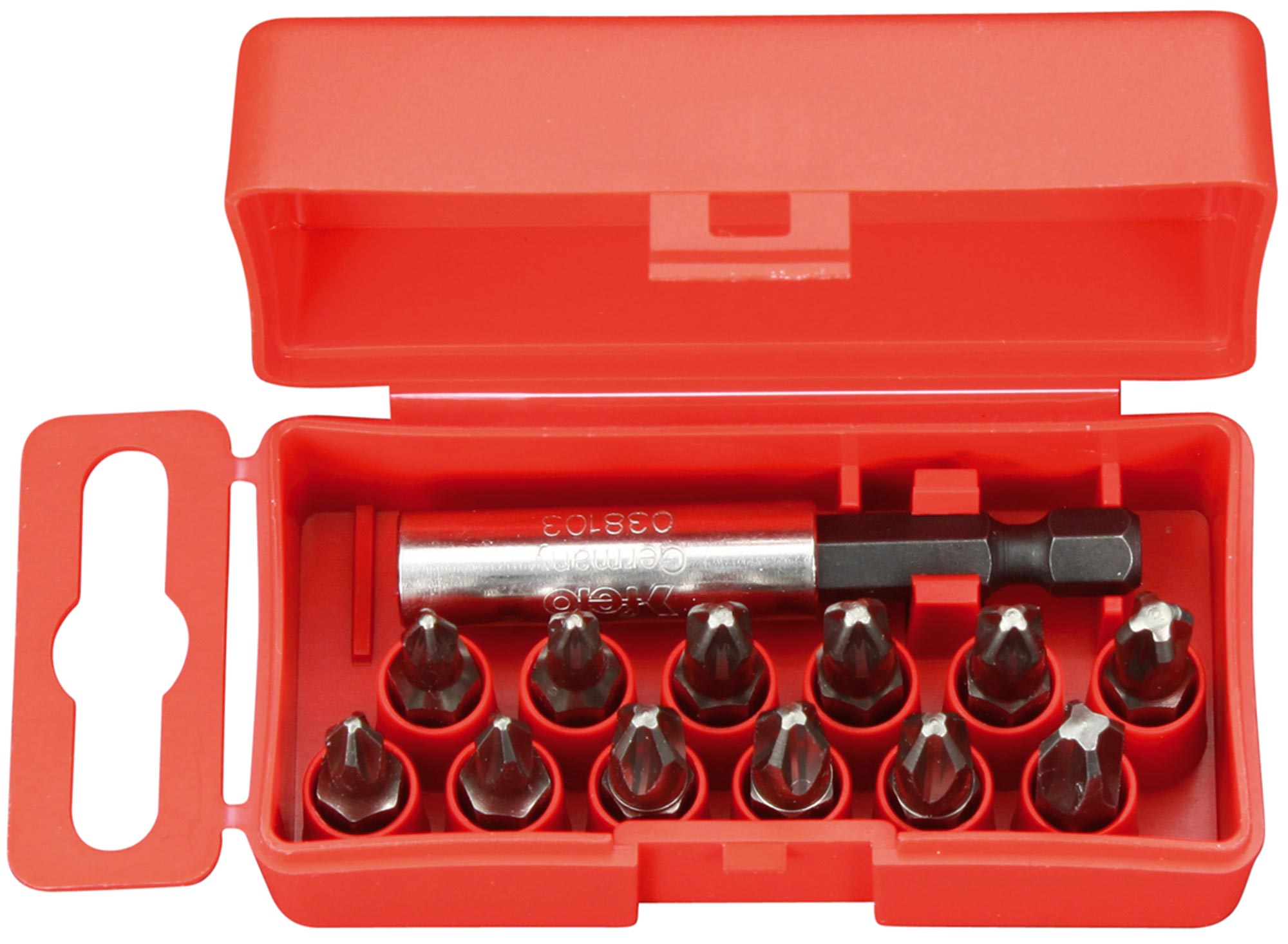 Felo Profi Bit-Box 13-teilig Industrie C 6,3 x 25 mm Kreuzschlitz PZ | PH Bit Set - 6x Kreuzschlitz PZ | 6x Kreuzschlitz PH | Bithalter (FL-02291016) Bild-01